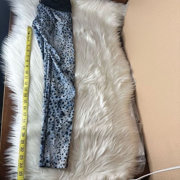 PRISMSPORT Blue & Black Pongo Print Classic Ankle Leggings Size XS - Picture 8 of 9